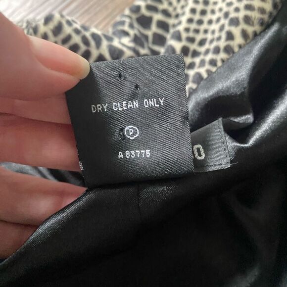 DENNIS BASSO faux fur coat GLAM fancy animal print snakeskin soft warm sz S - Picture 8 of 11